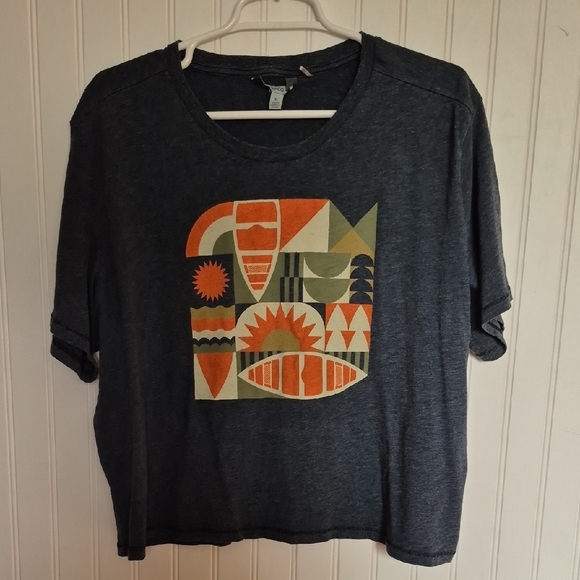 Toad & Co. Heather Blue Graphic Shirt, XL - Picture 1 of 3